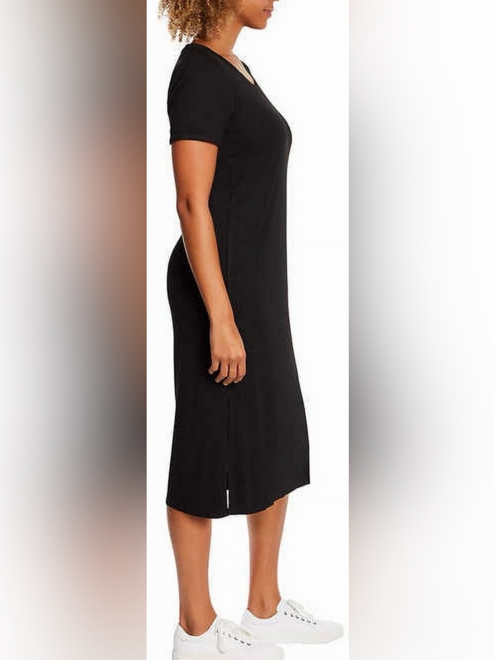 Jessica Simpson Black Midi T-Shirt Dress - Picture 2 of 4